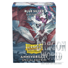 Standard Sleeves - Blue Silver Matte Dual - Dragon Shield